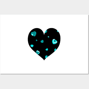 Chaotic Hearts, Dapple Series - Light Blue Posters and Art